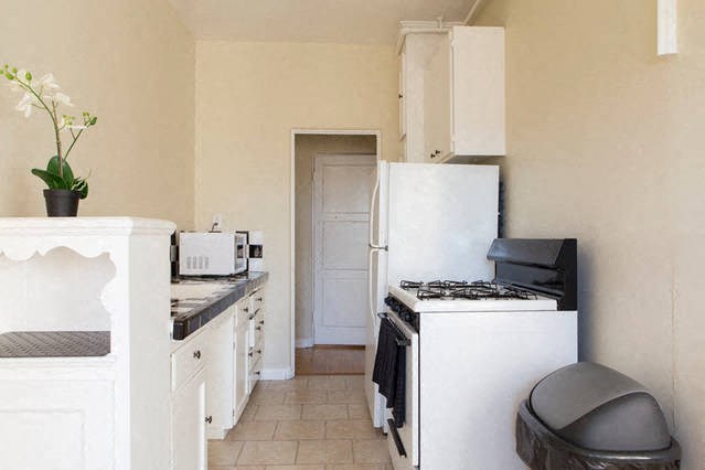 View of kitchen from the middle of the doorway