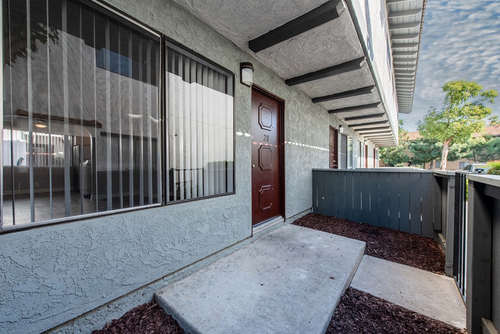 Property patio at front door
