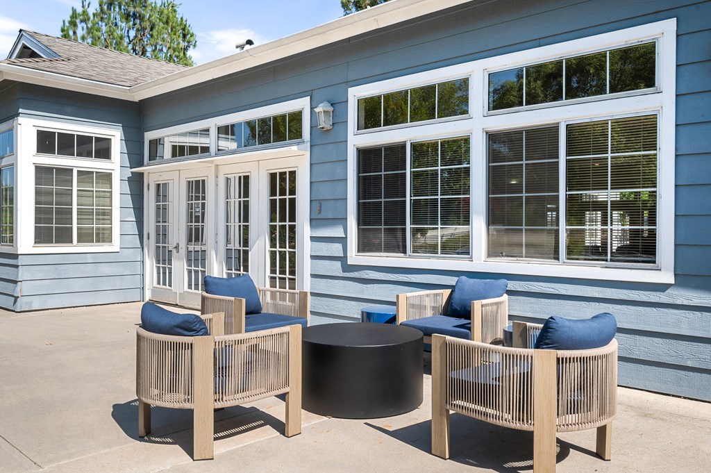 seating outside the club house area