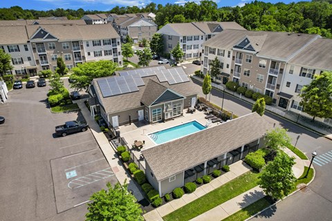 Drone Pool View at Heritage at Mount Holly, Mount Holly, 08060