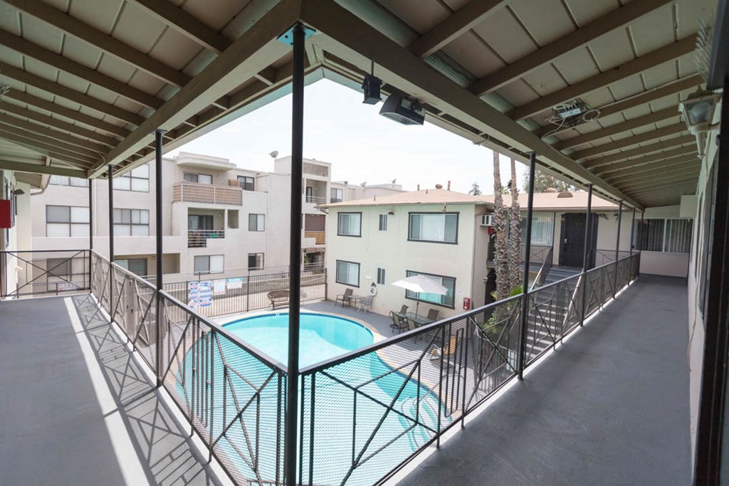 balcony view of pool