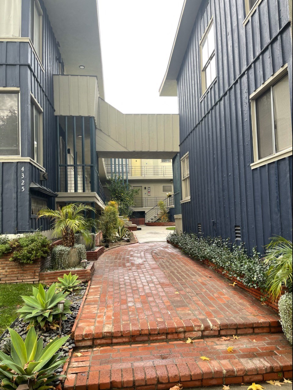 Brick stairs and walkway
