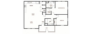 LIVE - WORK Plan 1 - 2 Bedroom 2 Bath