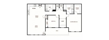 LIVE - WORK Plan 3 - 2 Bedroom 2 Bath - Ground Level Vaulted Ceilings