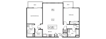 Plan 9 - 2 Bedroom 2 Bath