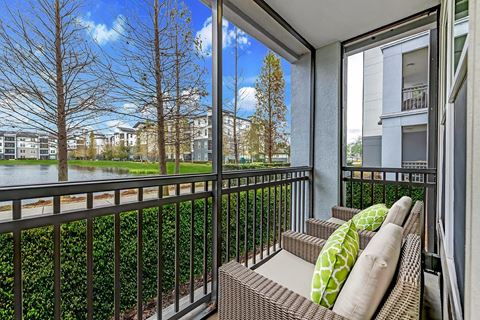 Private Apartment Balcony at Pearce at Pavilion Luxury Apartments, Riverview, 33578