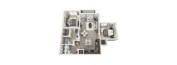 B1 927sqft floor plan at Pearce at Pavilion Luxury Apartments, Riverview, FL, Florida