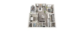 B3 1080sqft floor plan at Pearce at Pavilion Luxury Apartments, Riverview, Florida