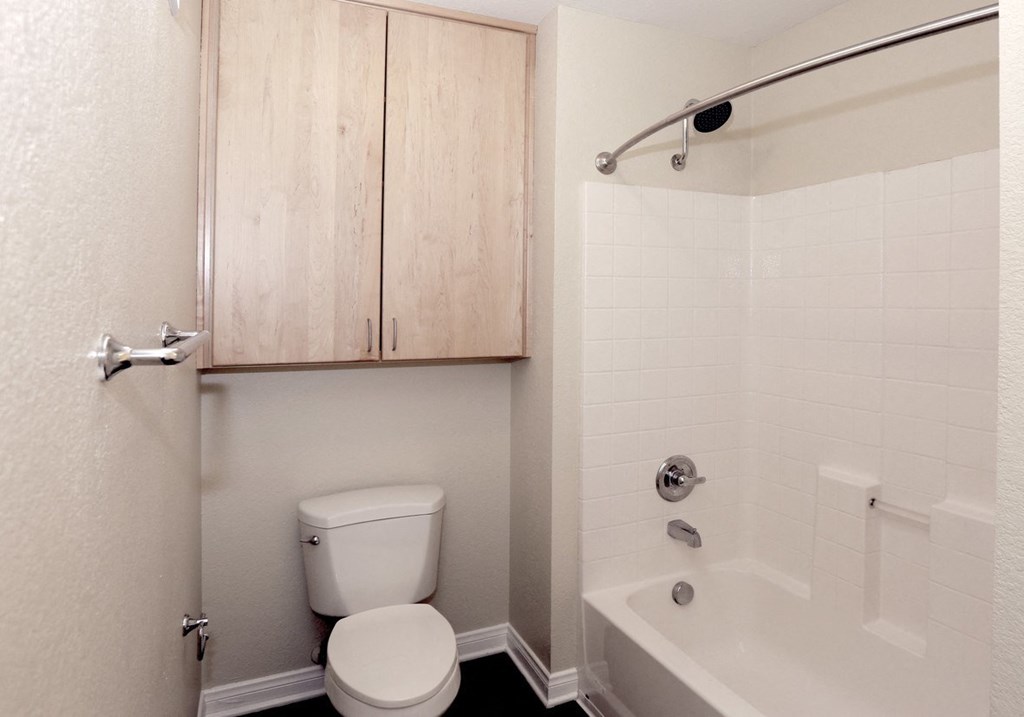 a bathroom with a toilet and a tub and a sink