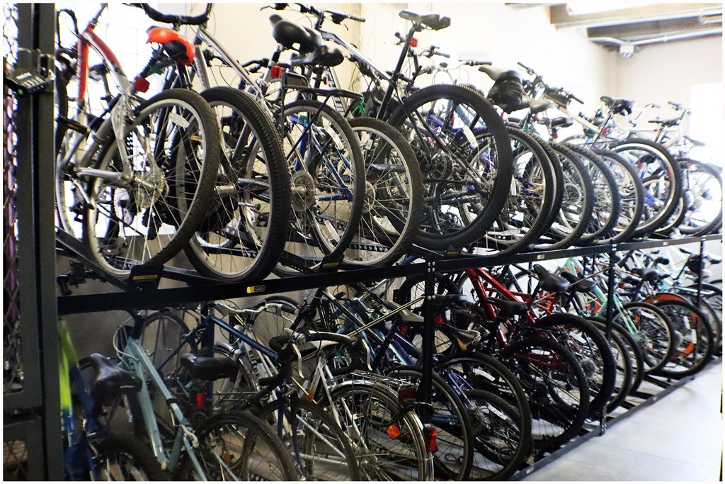 a room full of bikes