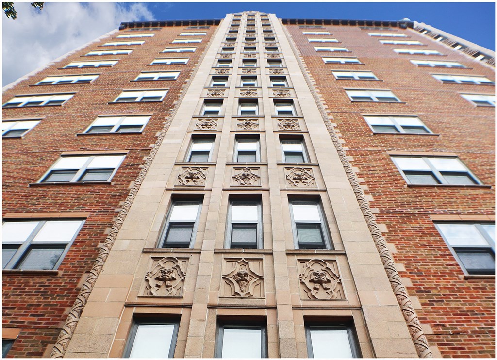 the front of the building