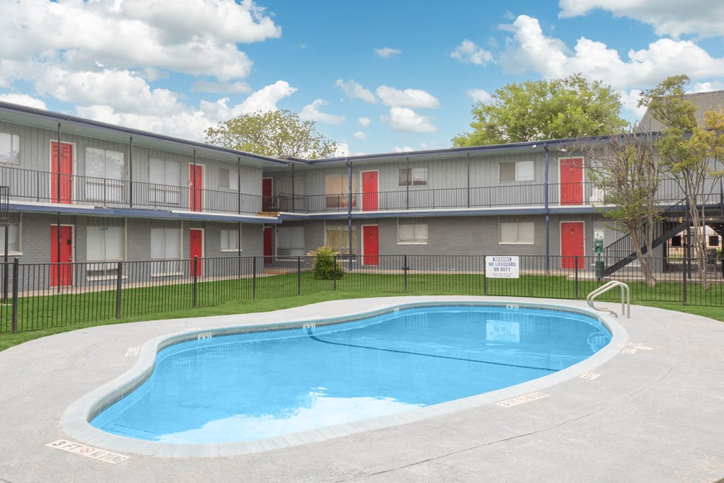 the swimming pool at our apartments