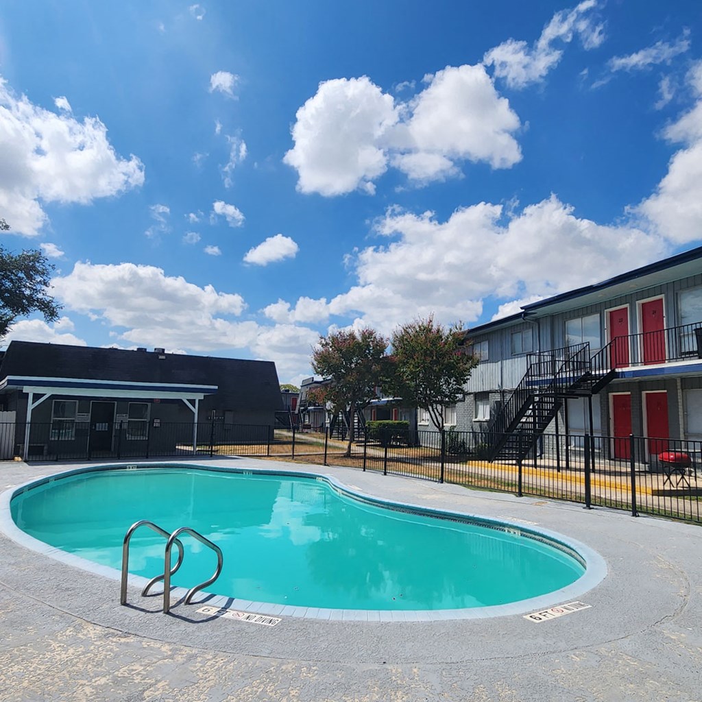 the swimming pool at our apartments