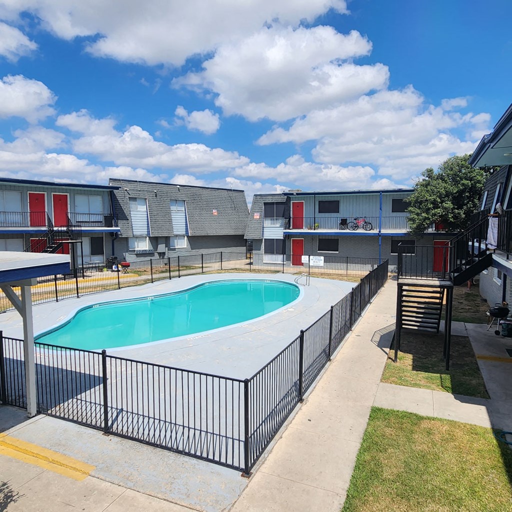 our apartments have a swimming pool in front of our buildings