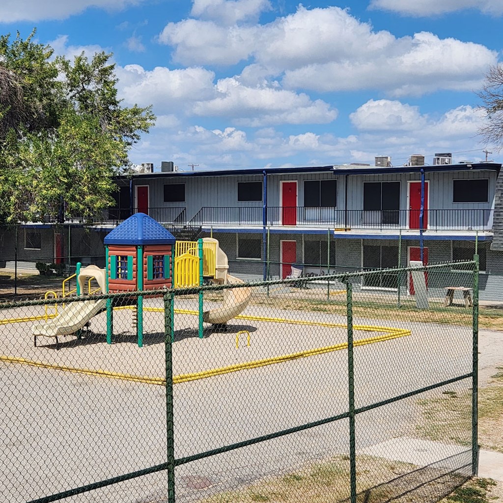 our apartments are equipped with a playground and play equipment