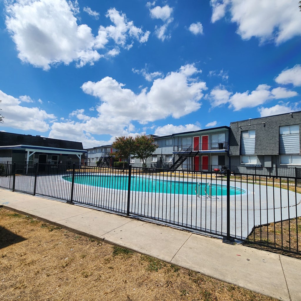 our apartments have a large swimming pool in front of our building