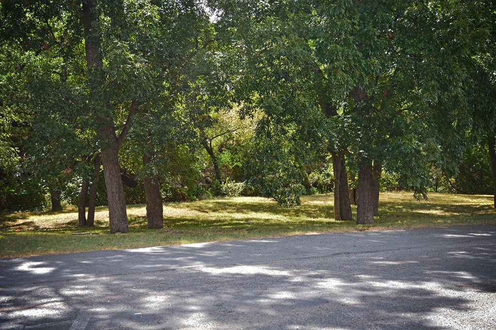 a road in a park with trees on the side of it at Archer Village Apartments,Sherman,