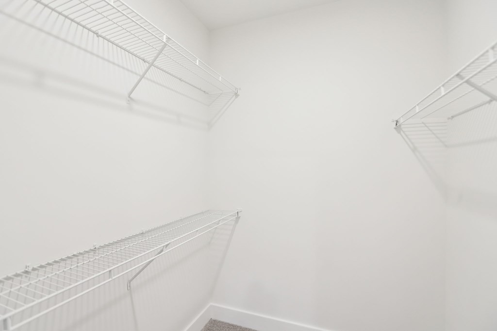 Very spacious closet with shelving