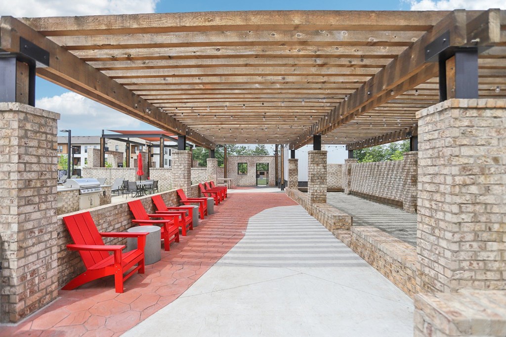 Bocce ball court and seating