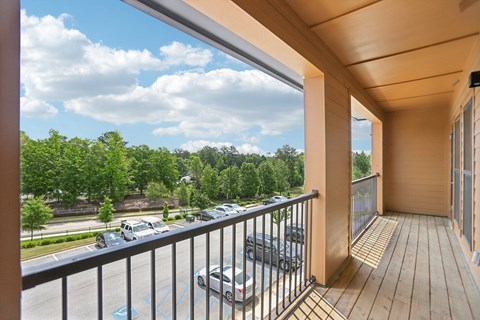 A large balcony