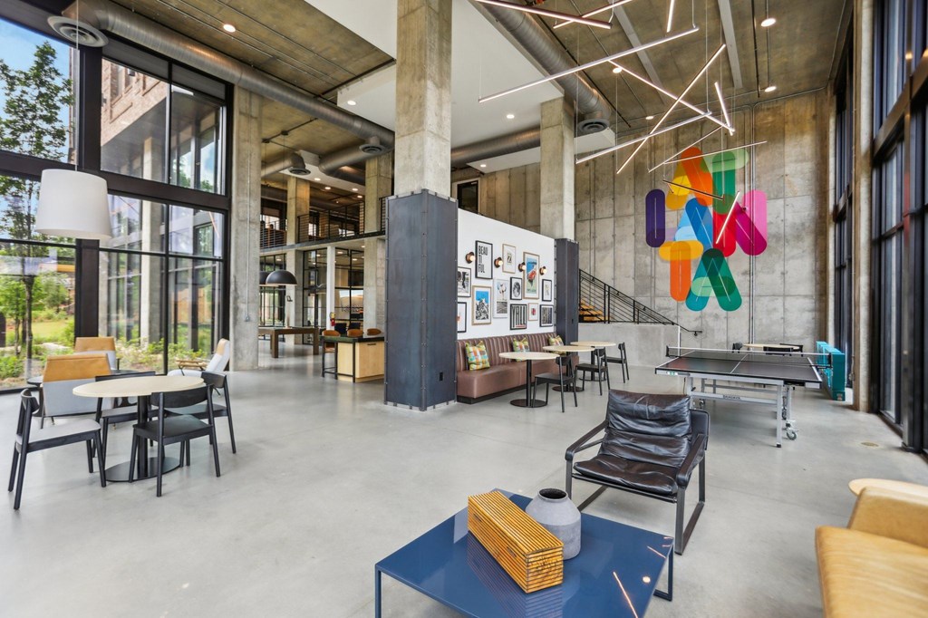 Resident Lounge area with ping pong table