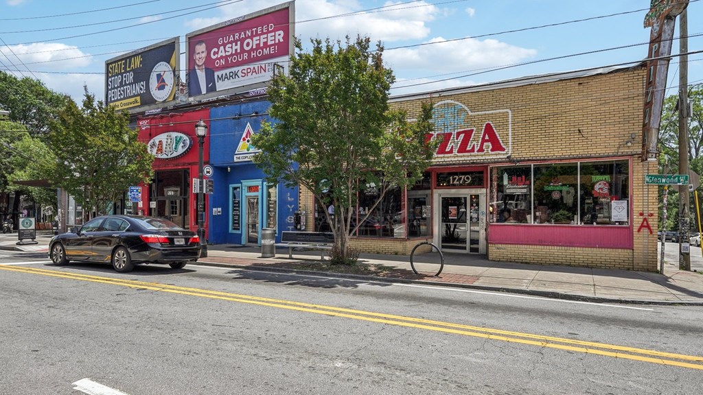 East Atlanta Village: Marys, The Copy Center, & Pizza shop