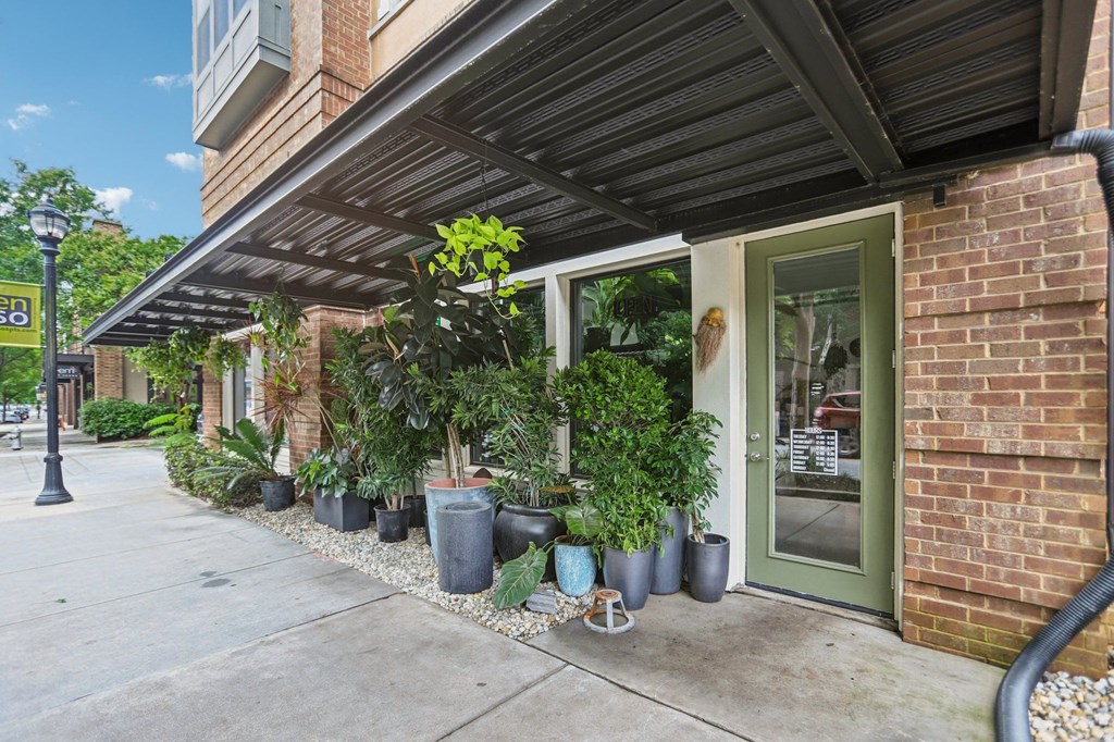 Store with plants in front. plant store.
