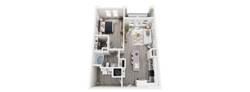 The Nest Floorplan | Heron Mill Apartments