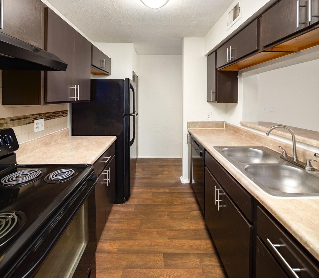 Kitchen with Black Appliances