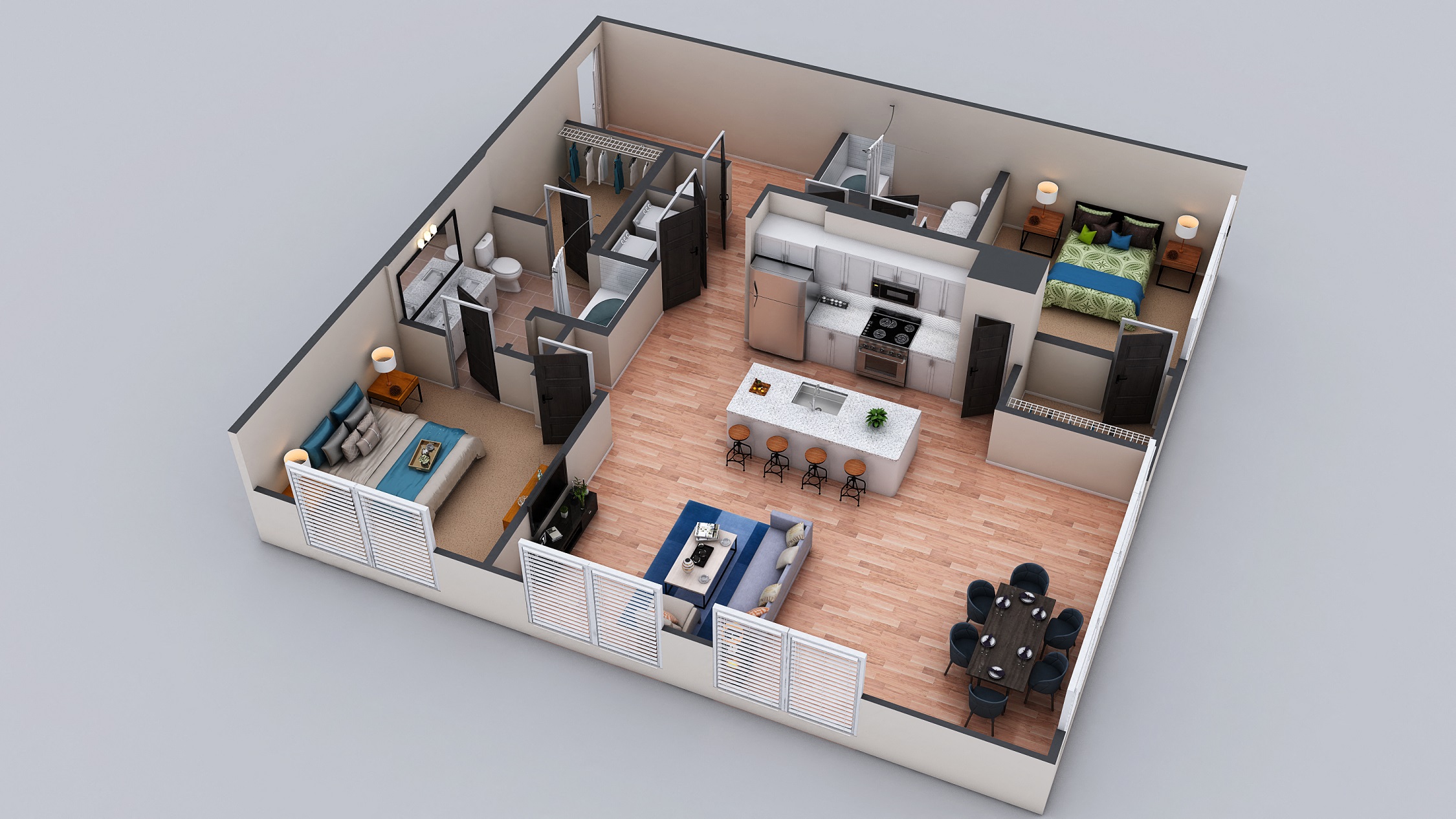 The Warren Floorplan, at The Kirkwood, GA 30317