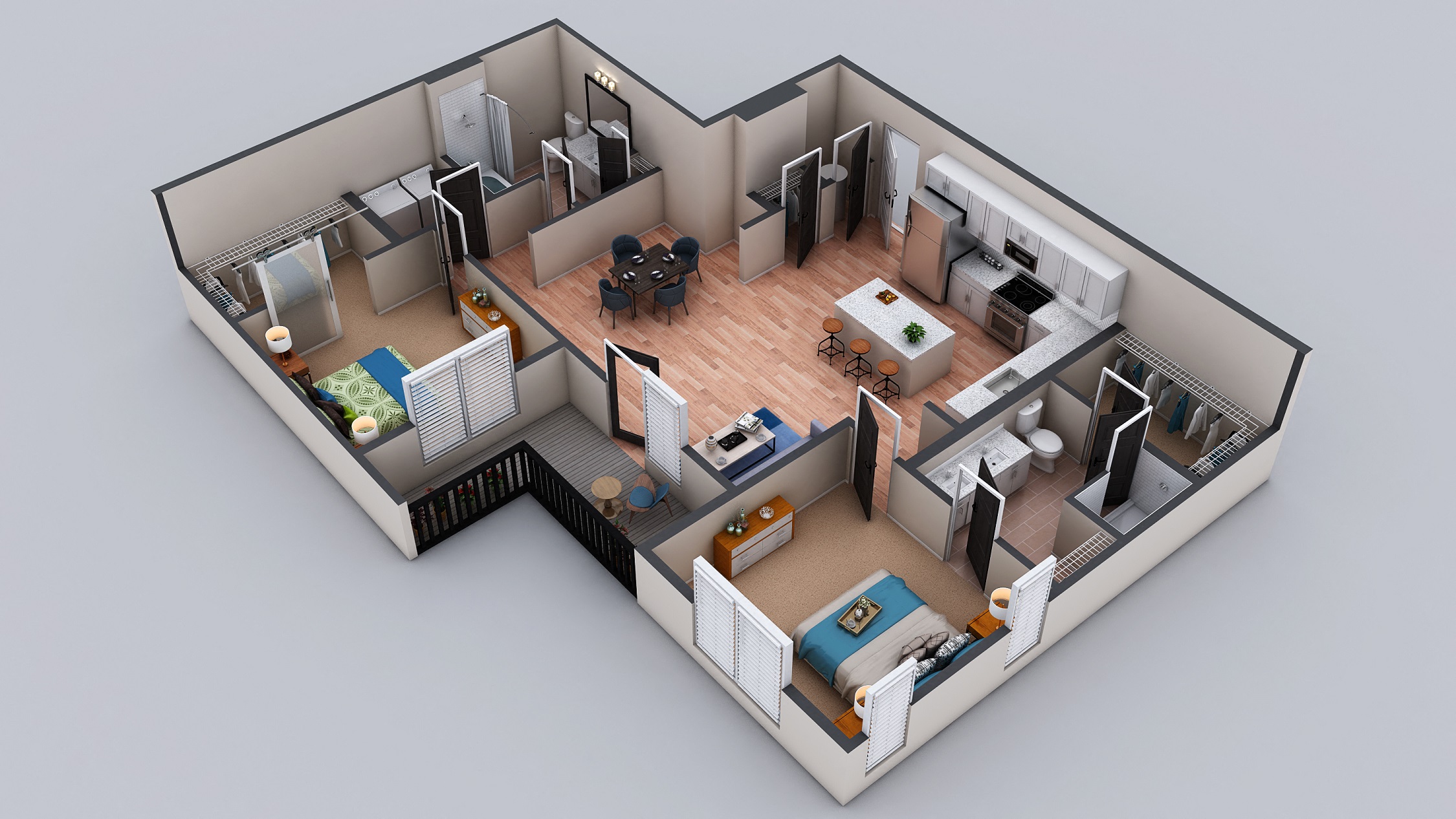 The Rogers Floorplan, at The Kirkwood, Atlanta, Georgia