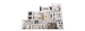 Stillwood Farms Apartments | 3D Warwick Floorplan
