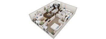 McDonough - A1 Floor Plan - 950 SQ FT