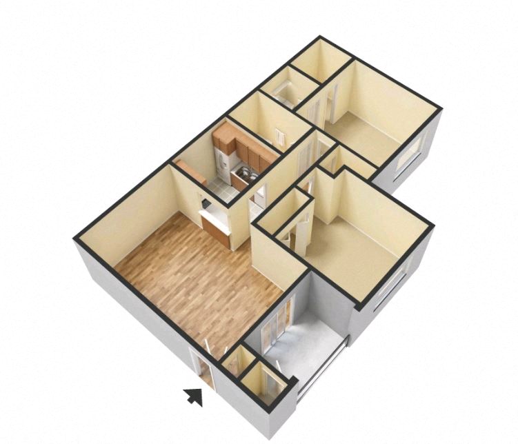 Wesley Trevento Apartments | The Cumberland Floorplan