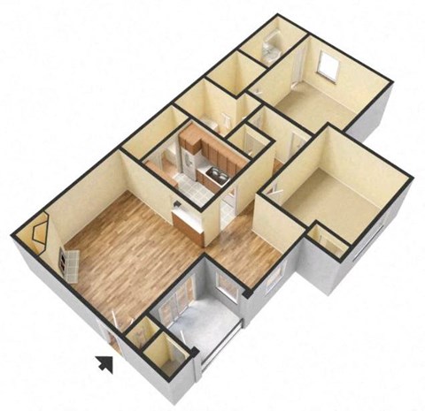 Wesley Trevento Apartments | The Thronhill Floorplan
