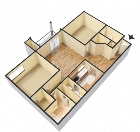 Wesley Trevento Apartments | The Timberline Floorplan