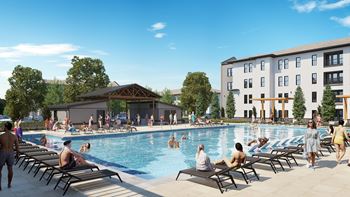 Resort Style Pool with Sun Deck & Grill Area