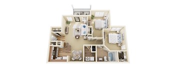 3D floor plan of the wycliff