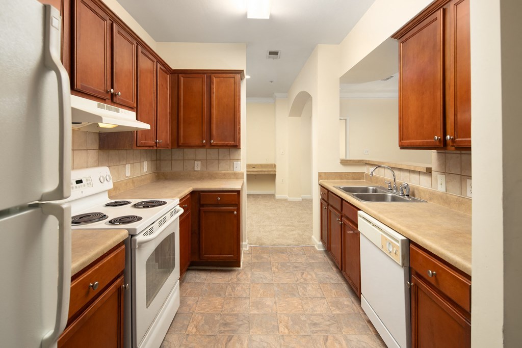 Kitchen with White Appliances