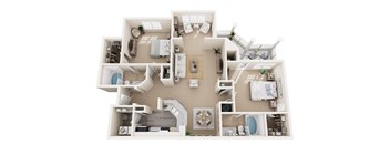 3D floor plan of the whitmore