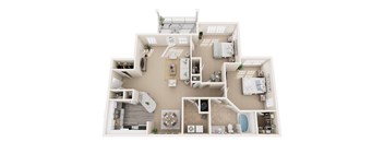 3D floor plan of the wycliff