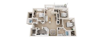 3D floor plan of the andrews