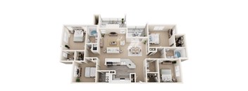 3D floor plan the habersham