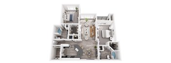 3D floor plan Magnolia
