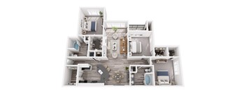 3D floor plan peachtree