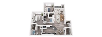 3D floor plan scarlett oak