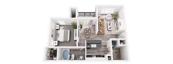 3D floor plan silver maple