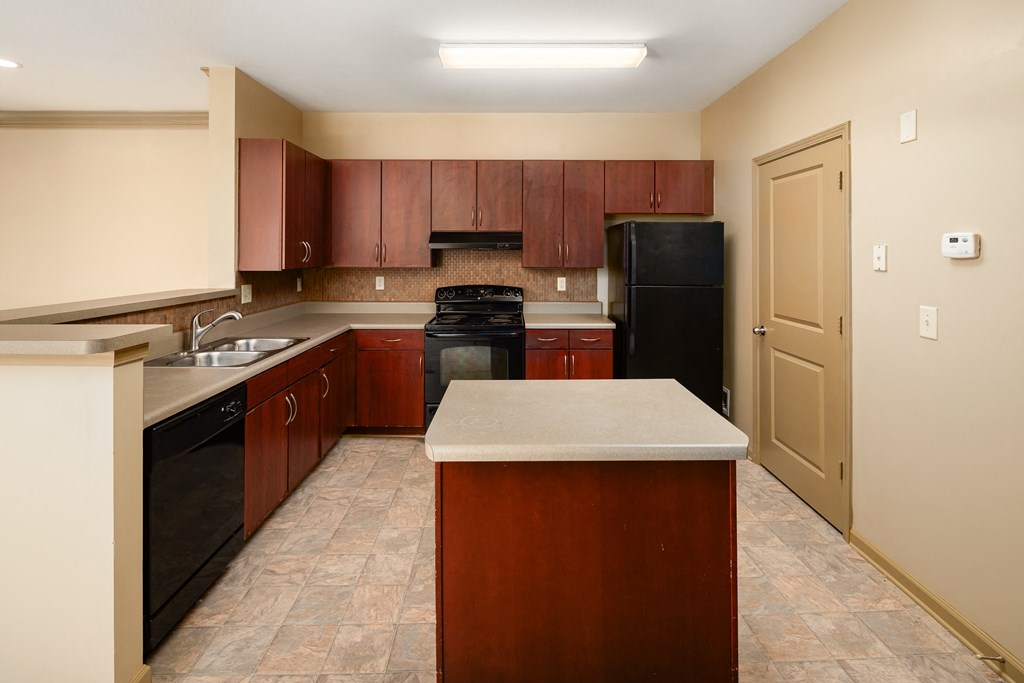 Kitchen with Black Appliances