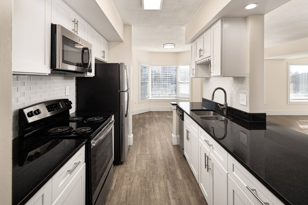 Kitchen with Black Appliances