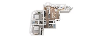 3D floor plan the habersham